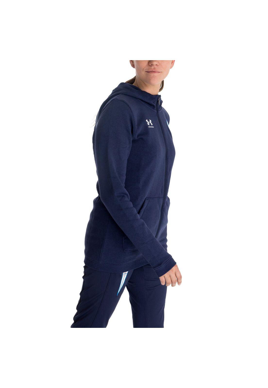 Polerón hoodie UC para mujer azul-1