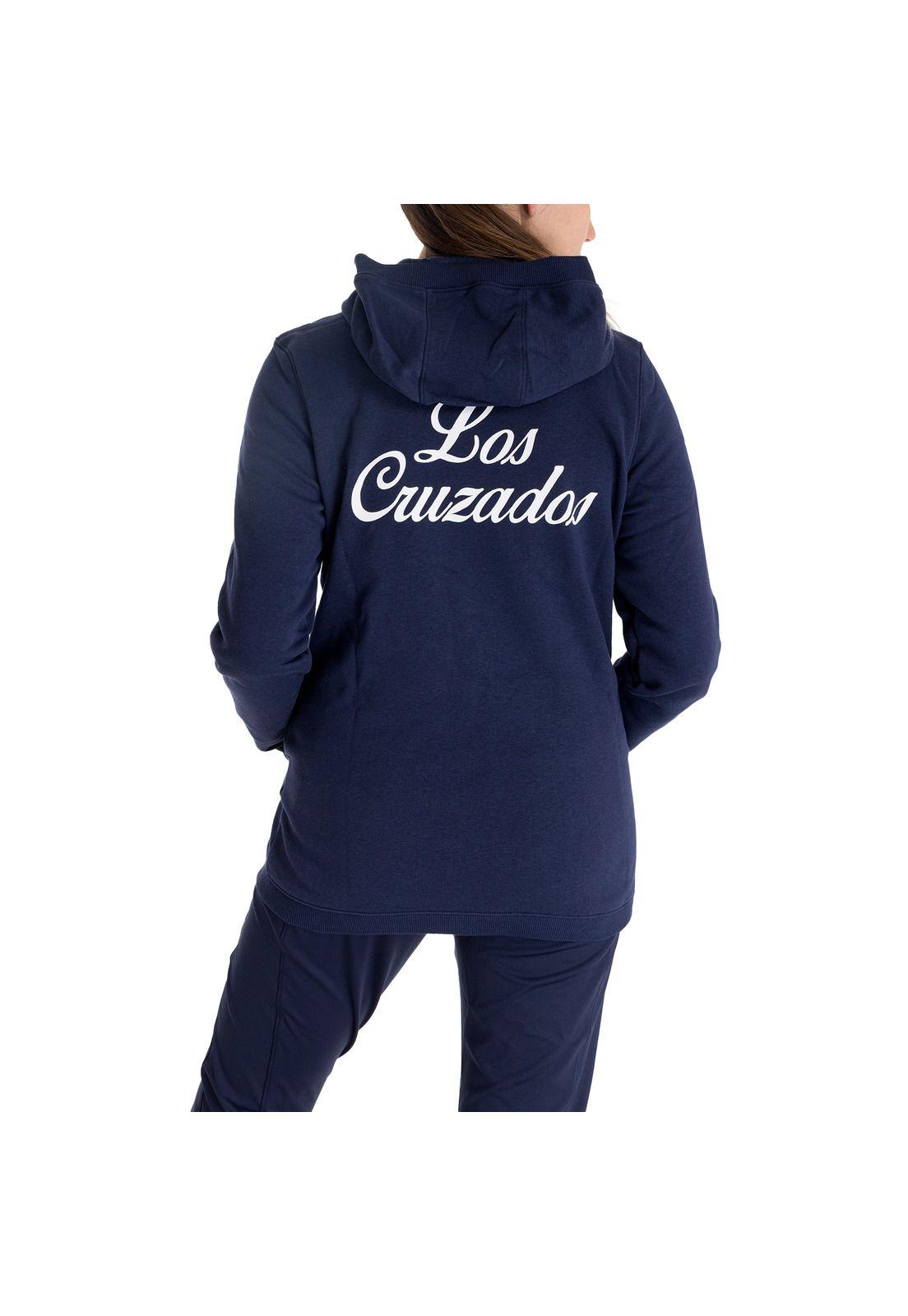 Polerón hoodie UC para mujer azul-2