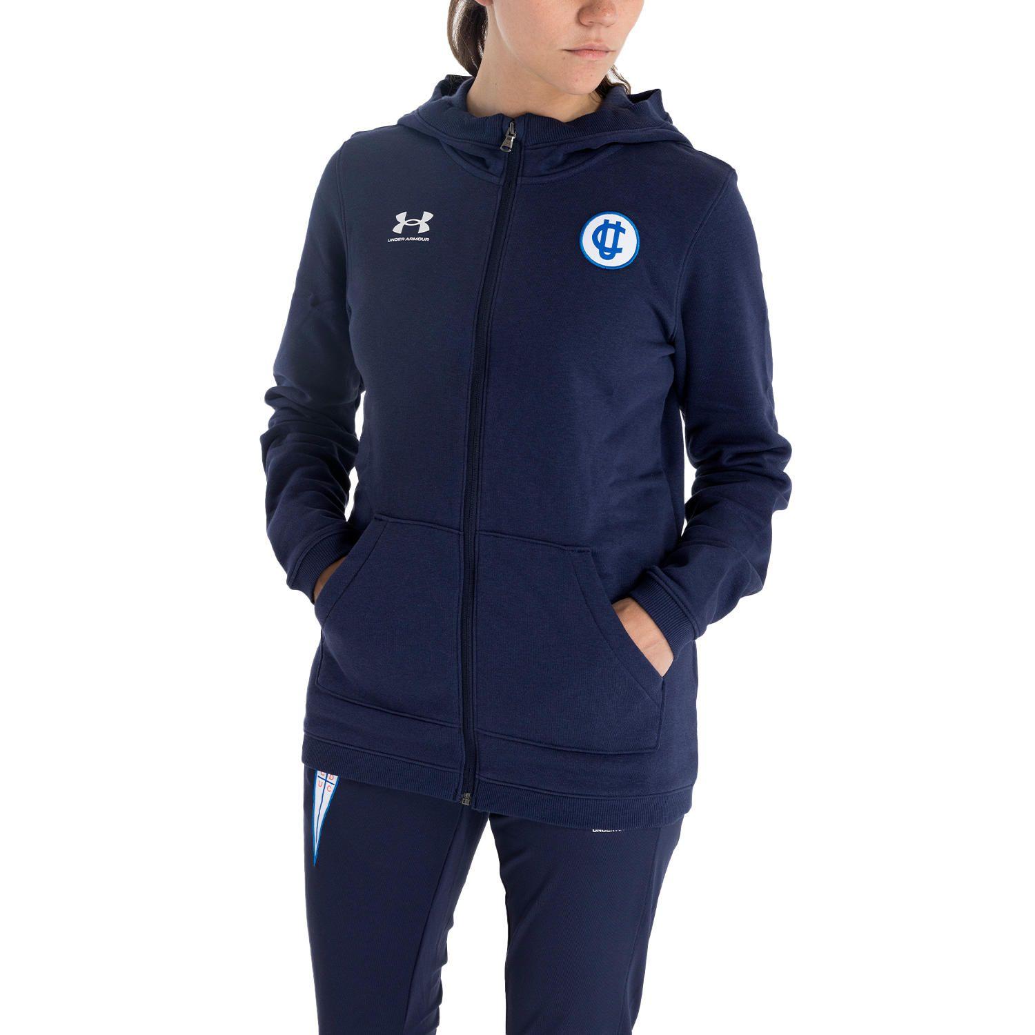 Polerón hoodie UC para mujer azul-0
