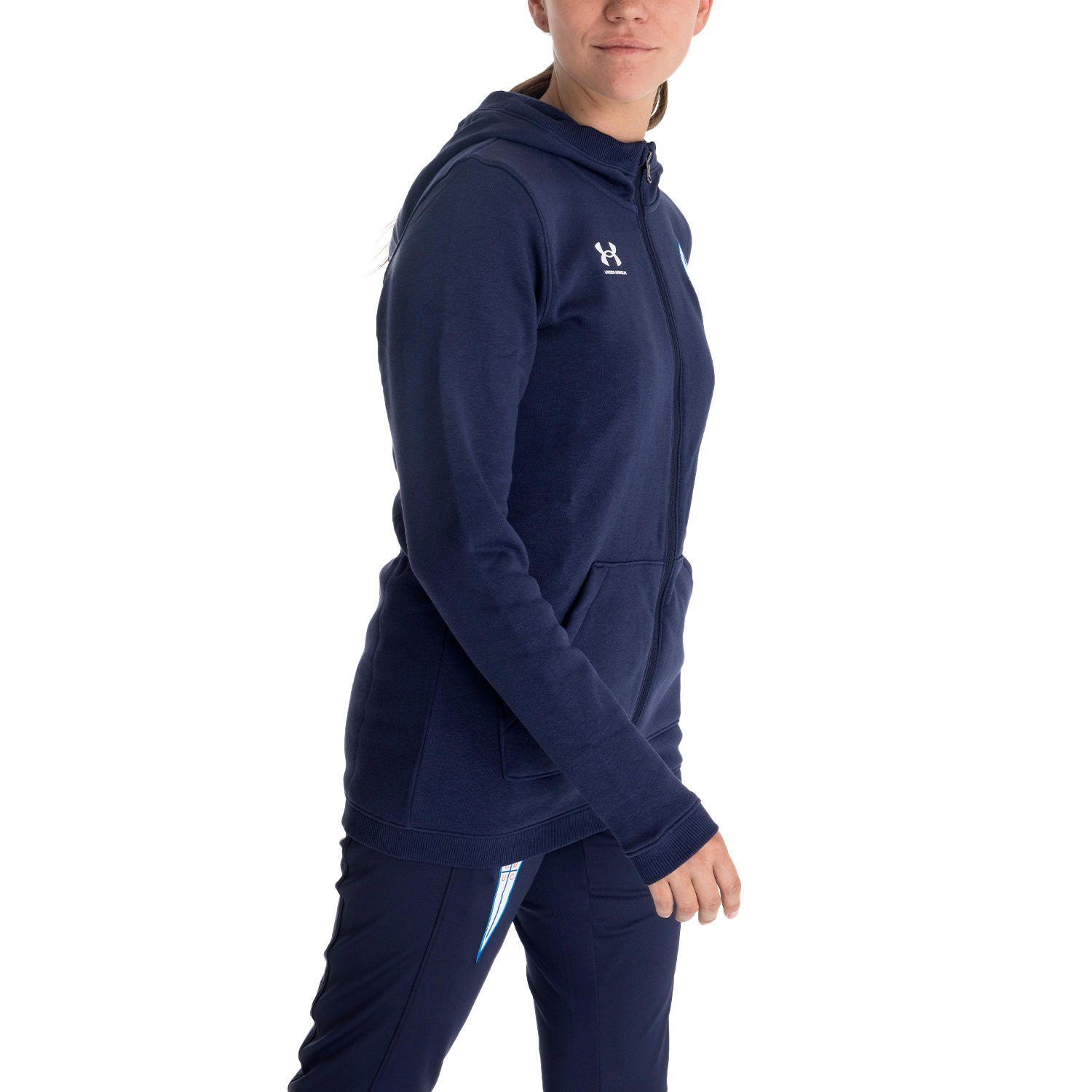 Polerón hoodie UC para mujer azul-1