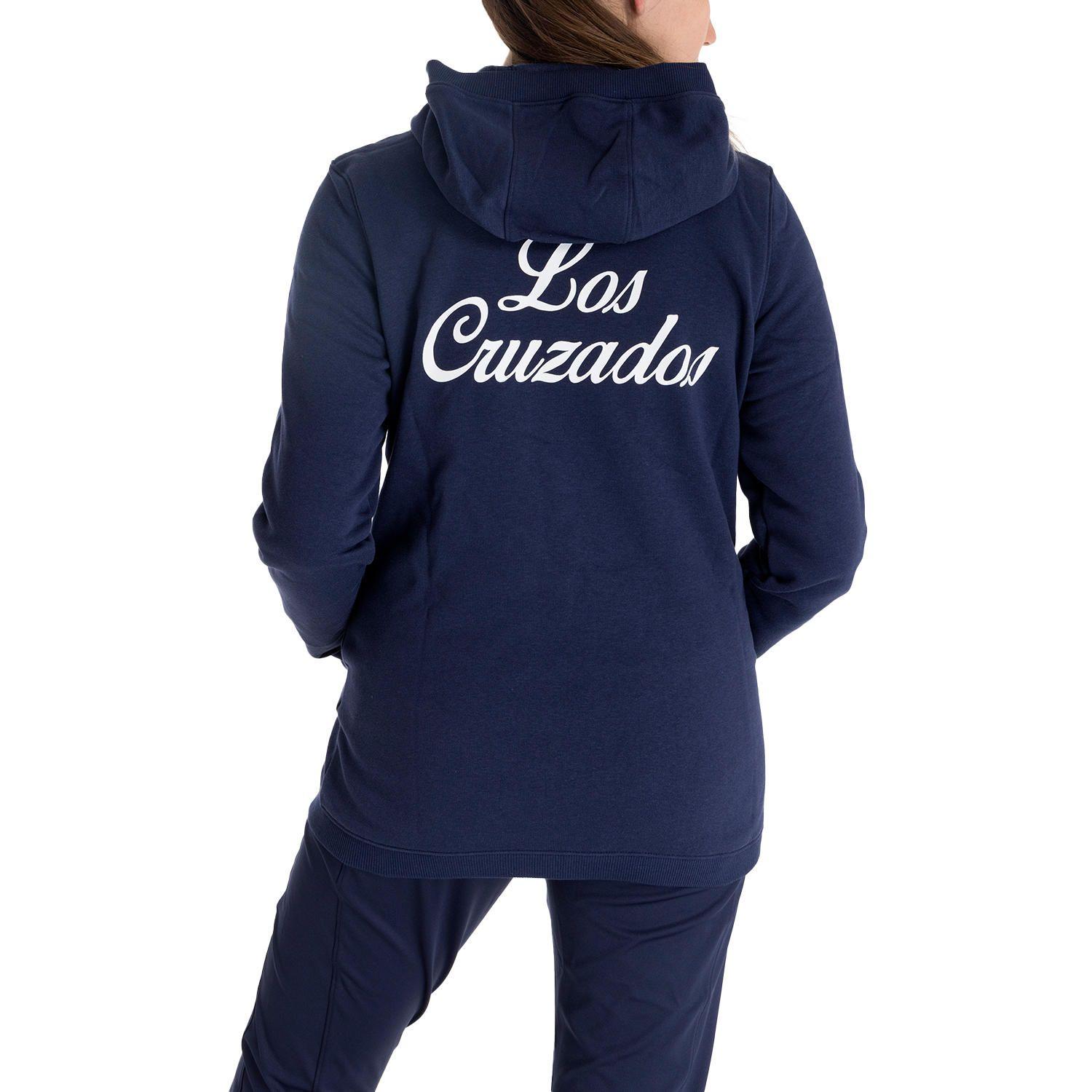 Polerón hoodie UC para mujer azul-2