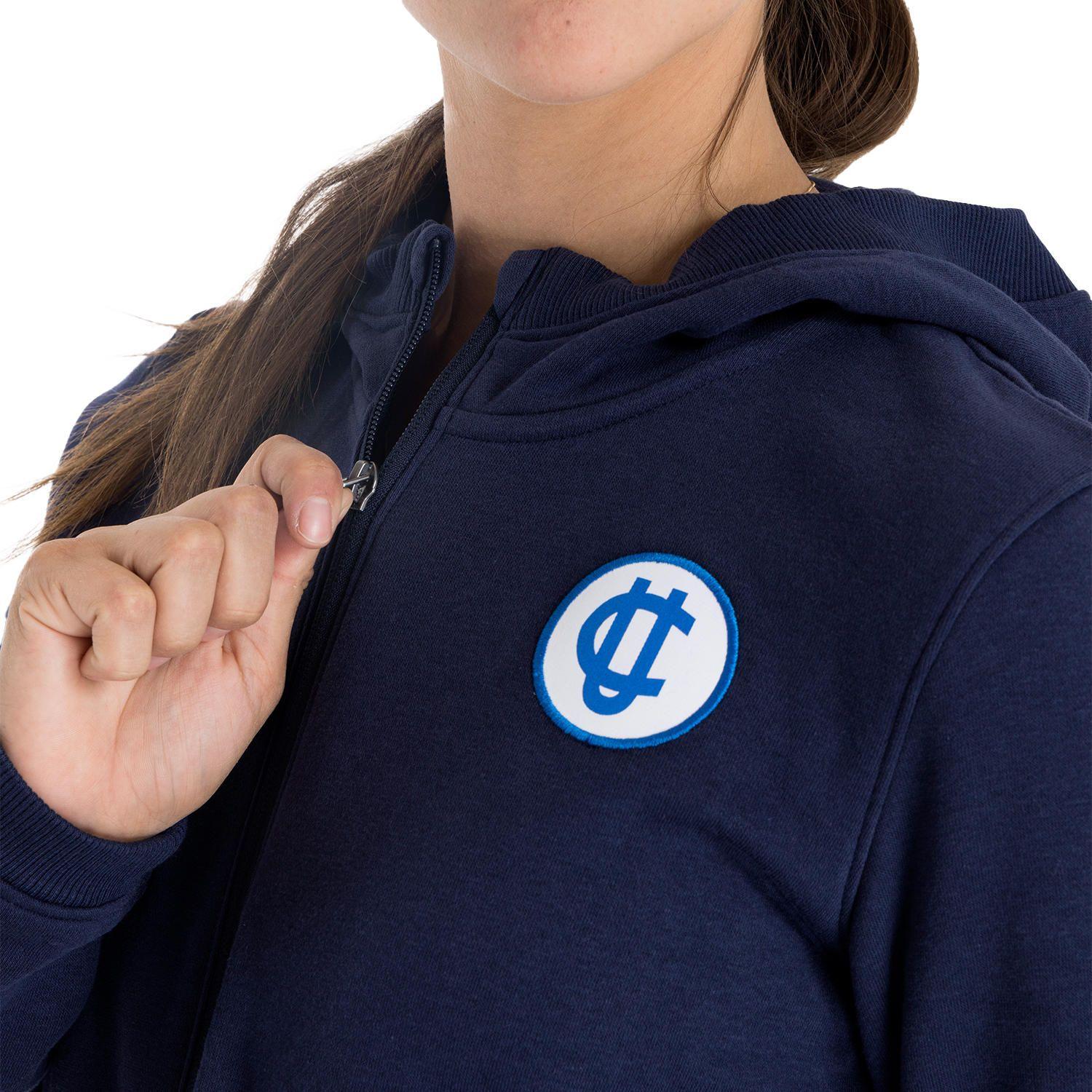 Polerón hoodie UC para mujer azul-3