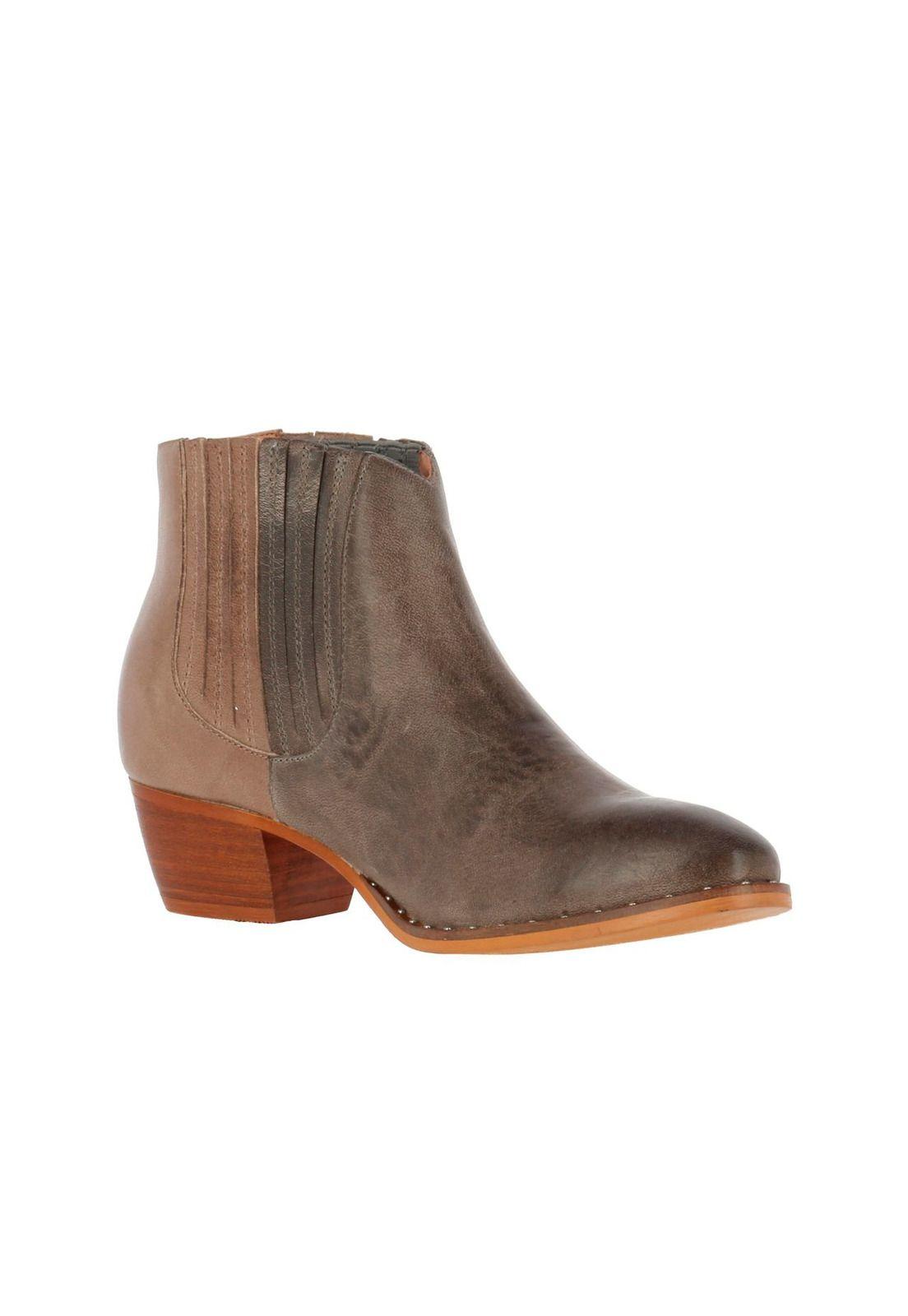 Botin Cuero Western Taupe-0