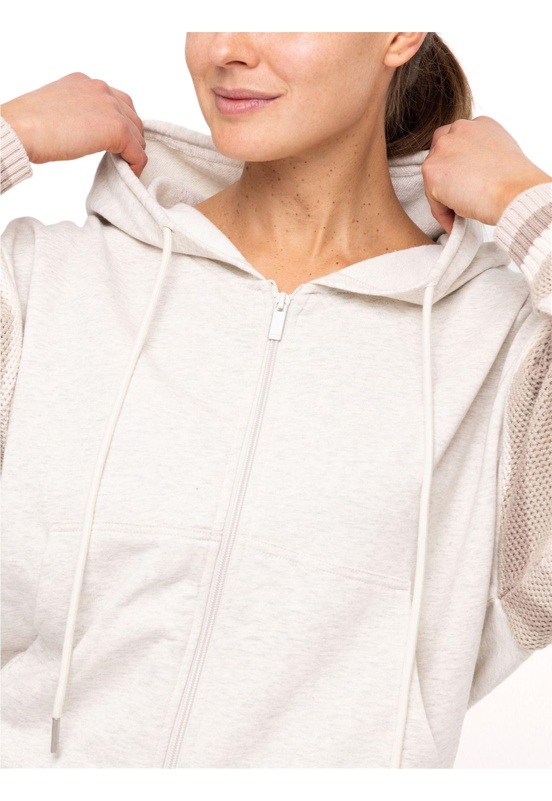 Polerón Algodón Orgánico Este Beige Mujer-7