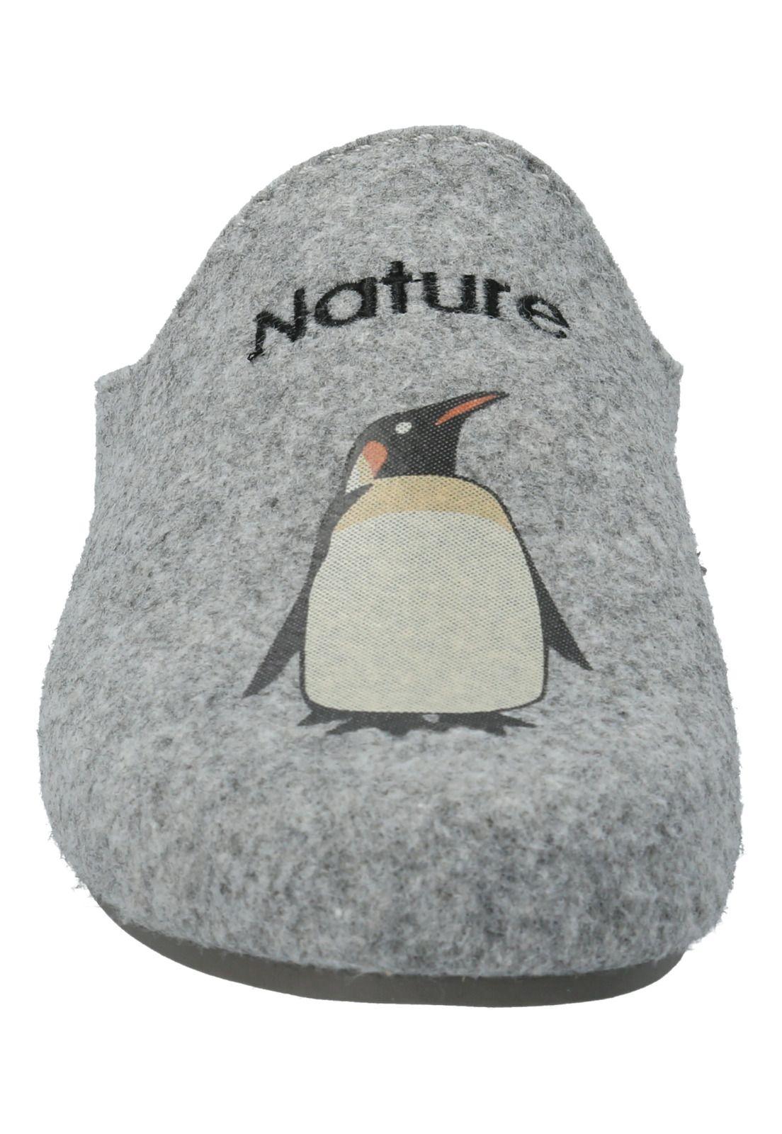 Pantufla Unisex Slipper Penguin Gris-5