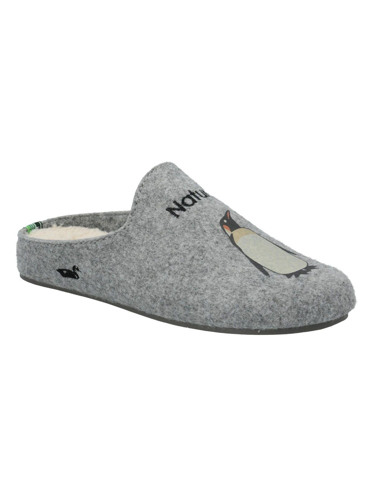 Pantufla Unisex Slipper Penguin Gris-3