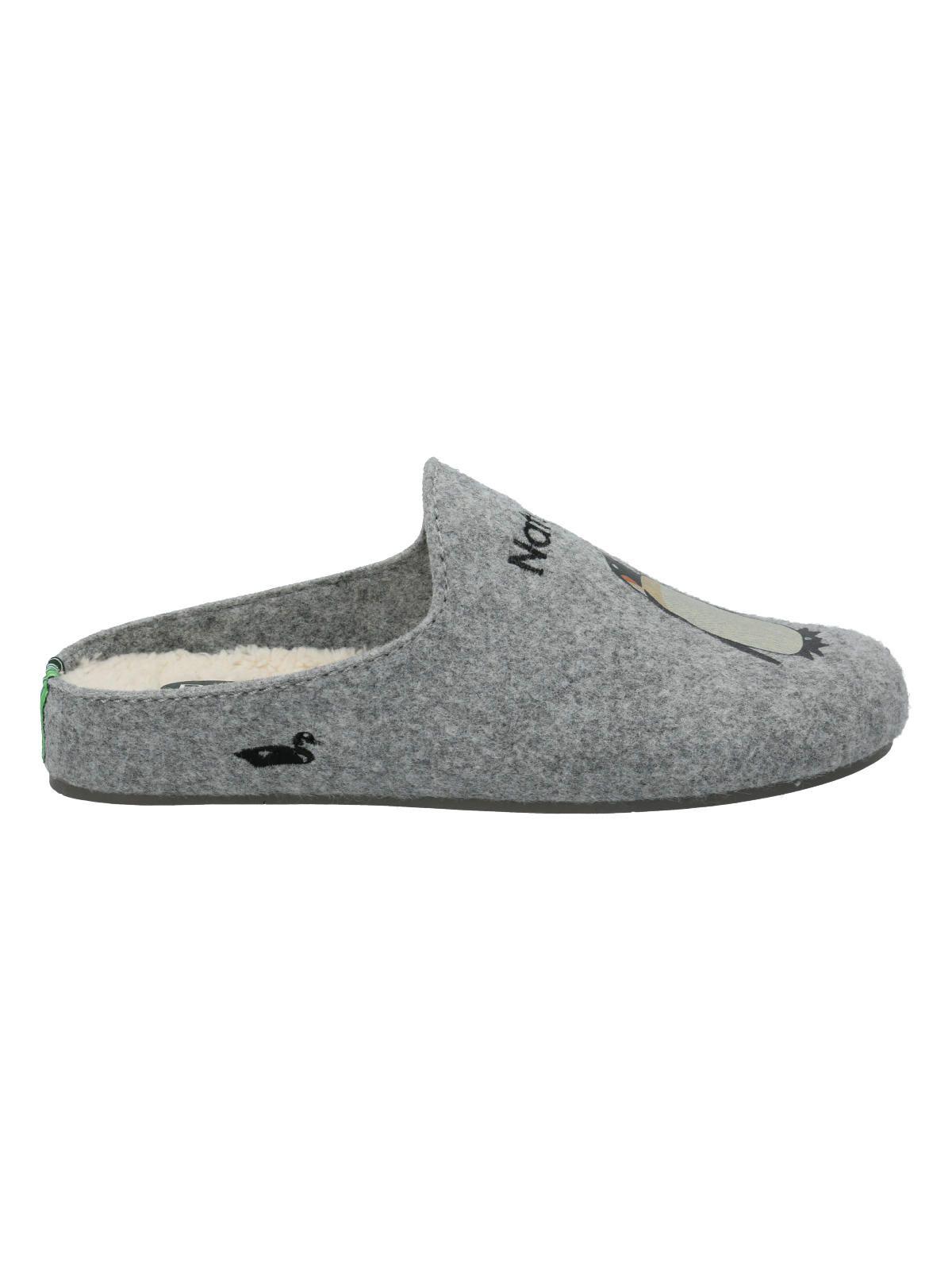 Pantufla Unisex Slipper Penguin Gris-4