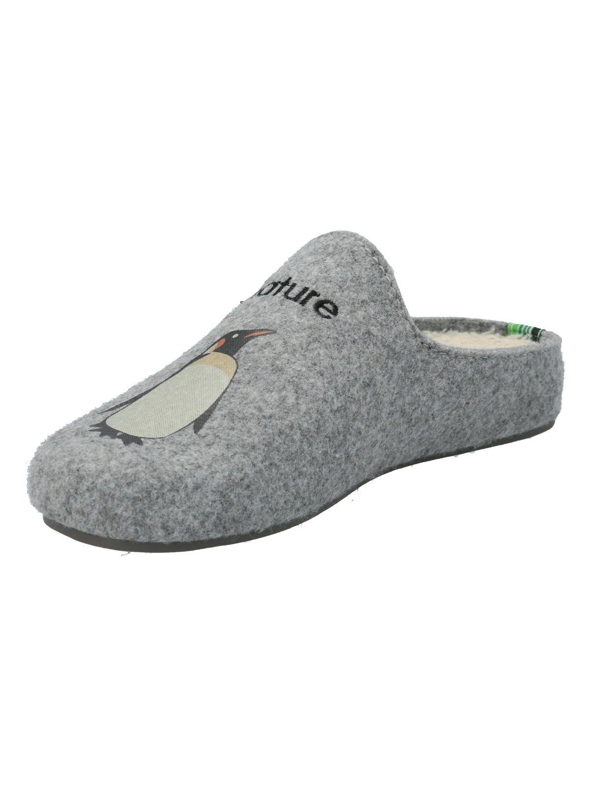 Pantufla Unisex Slipper Penguin Gris-6