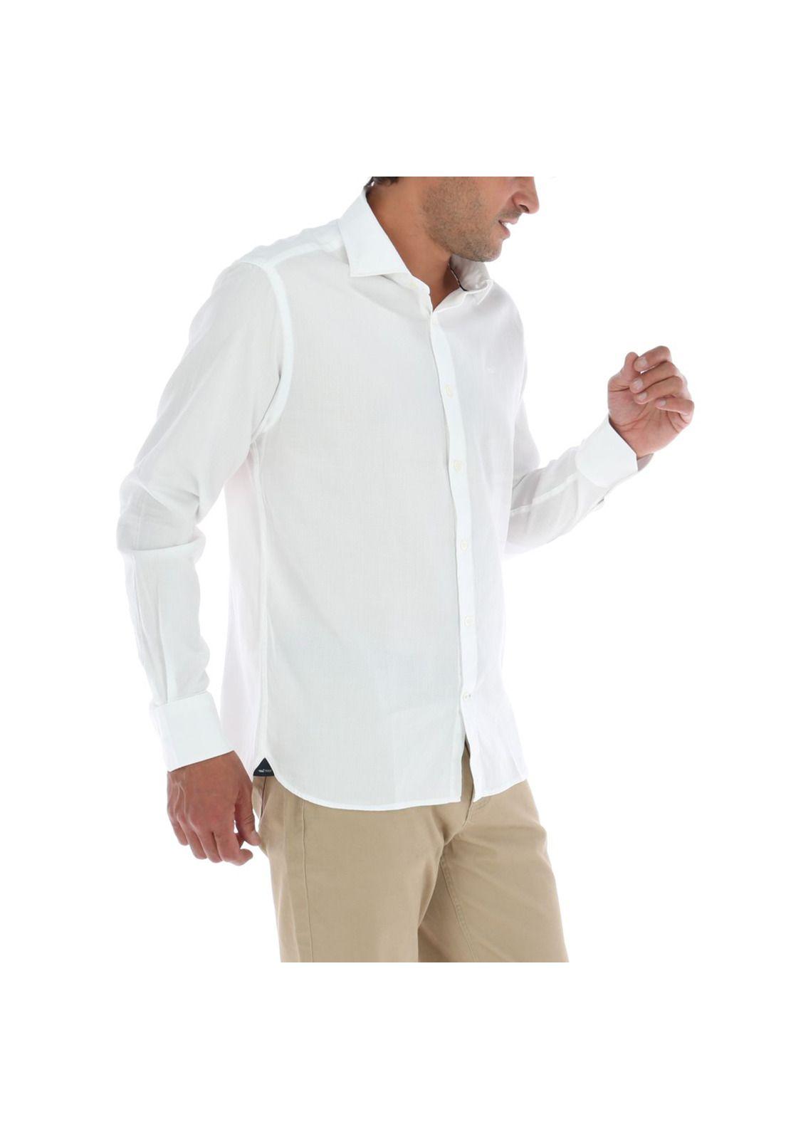 Camisa Hombre Algodón Beepanal Blanco-3