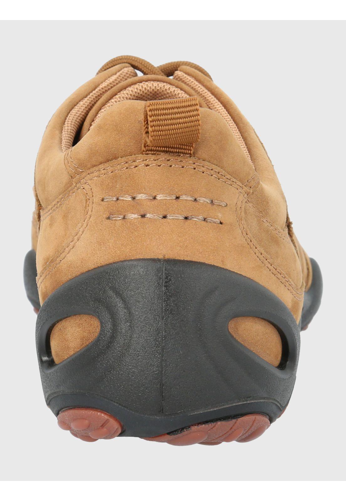 Zapatilla Cuero Café Claro Hombre Mills -5