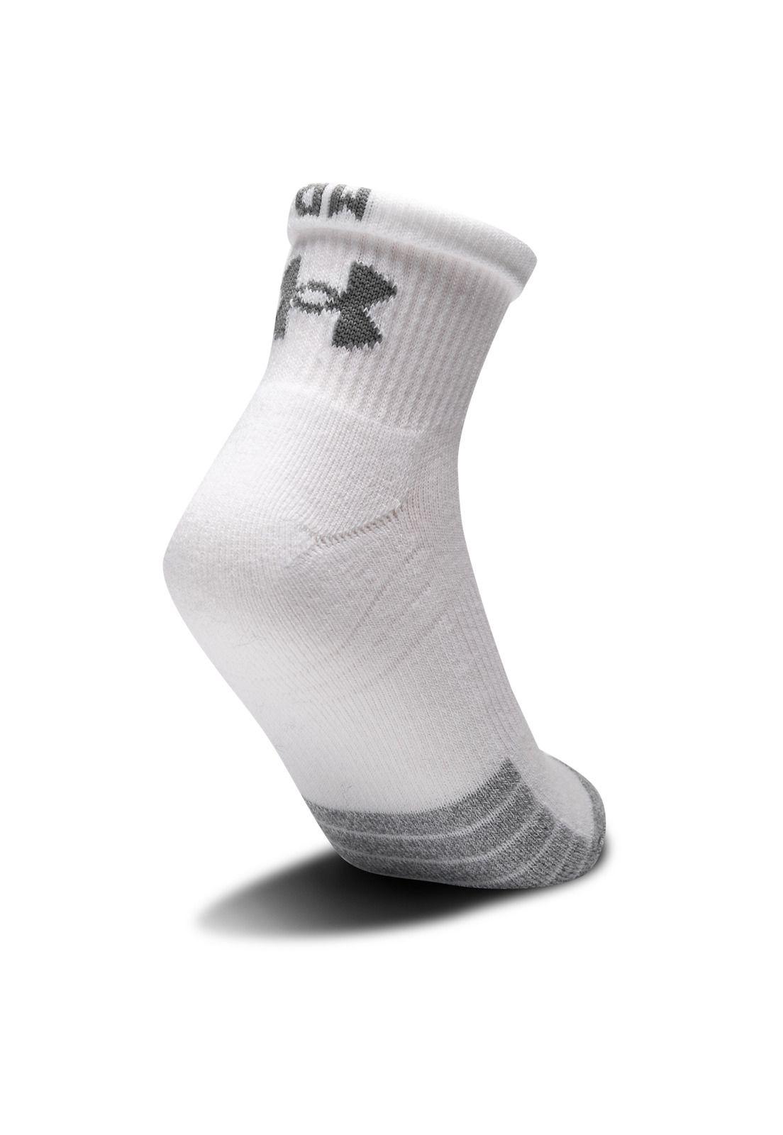 Calcetín Heatgear Quarter 3Pk Blanco-4