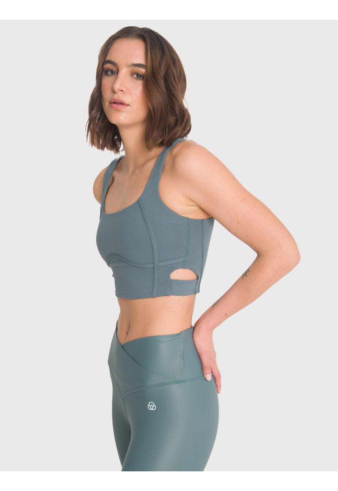 Peto deportivo Mujer Crop Top Pro Verde-3