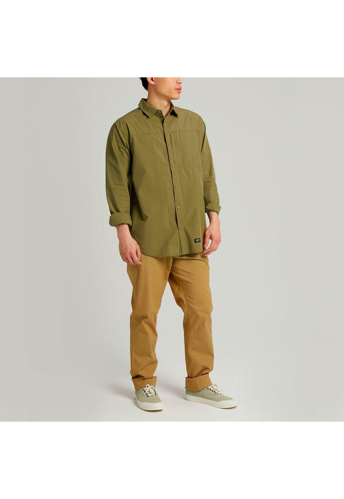 Camisa M/L Hombre M Ridge Shirt Verde Burton-1