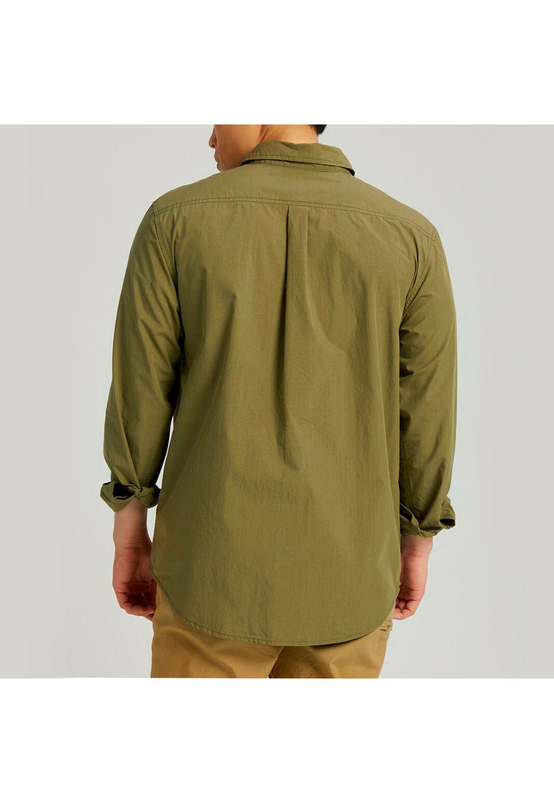 Camisa M/L Hombre M Ridge Shirt Verde Burton-2