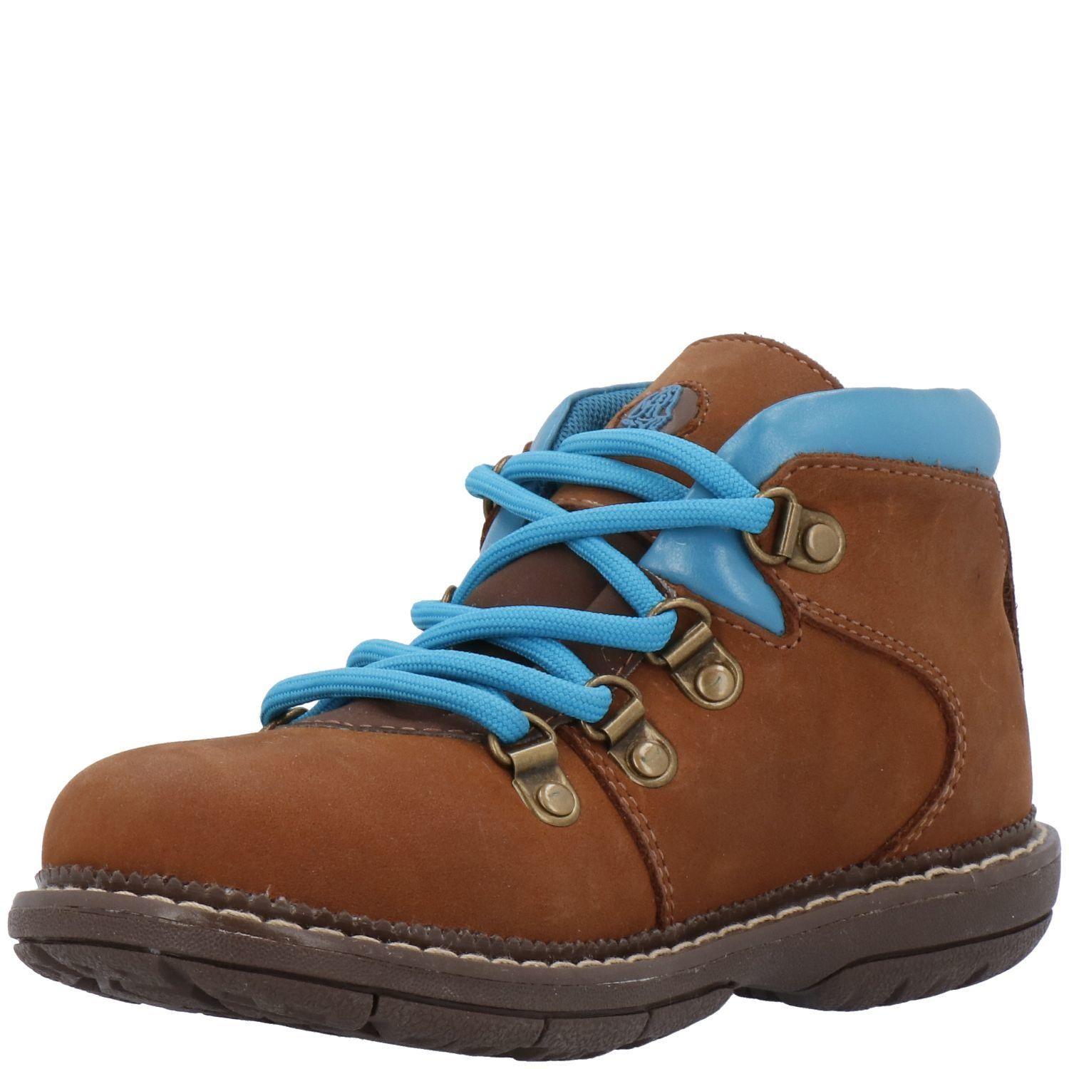 Botin Cuero Niño New 101 Tri Café-3