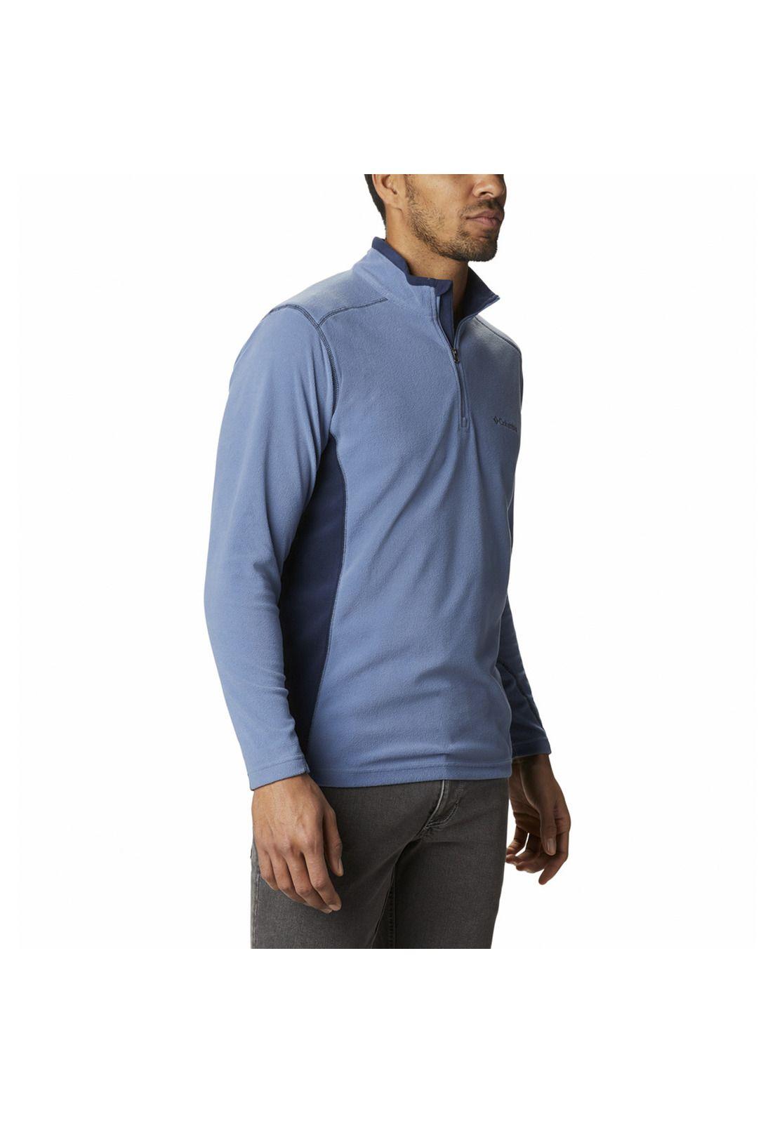 Polar Microfleece Hombre Klamath Range Half Celeste-1