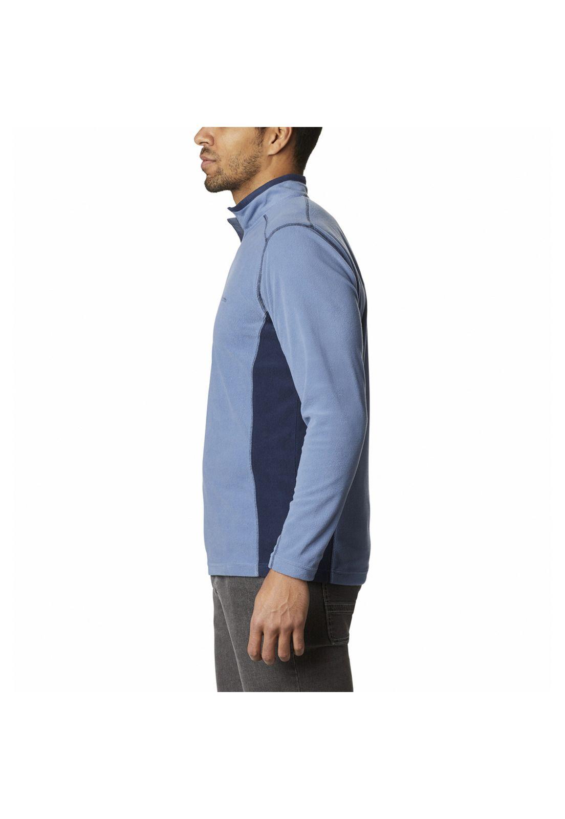 Polar Microfleece Hombre Klamath Range Half Celeste-3