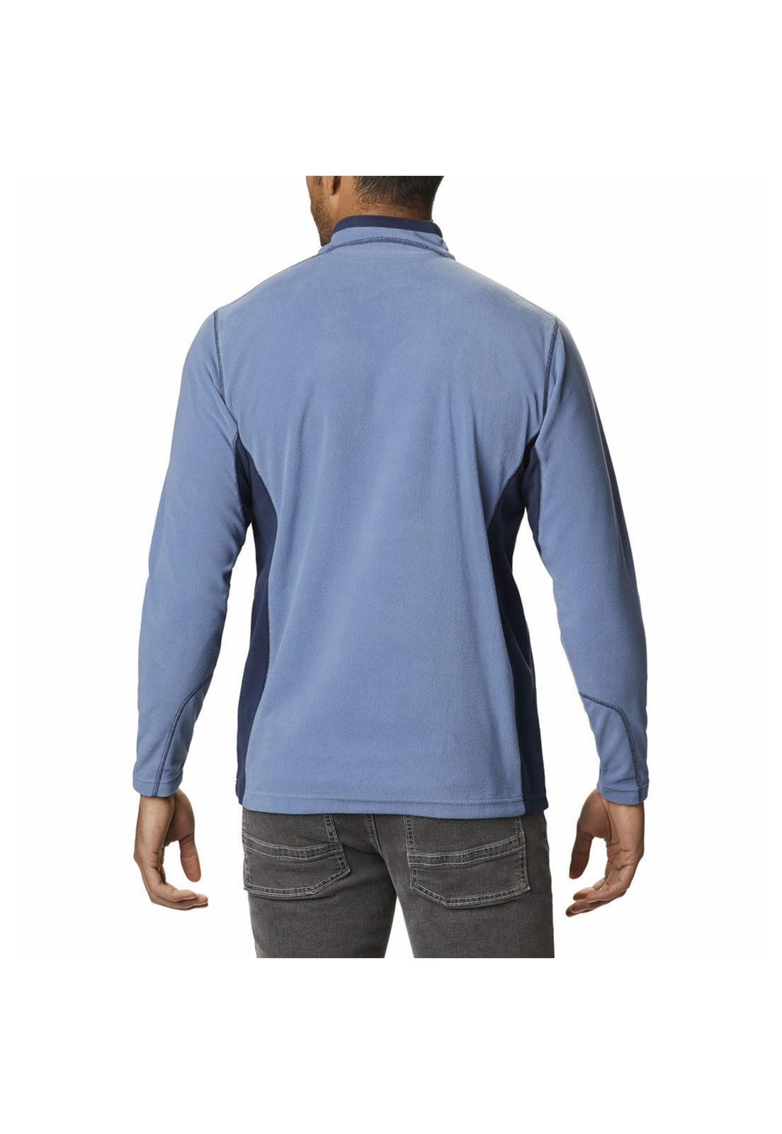 Polar Microfleece Hombre Klamath Range Half Celeste-4