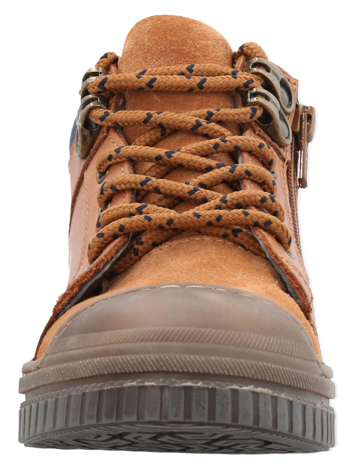 Zapatilla Cuero Waco Niño Café-5