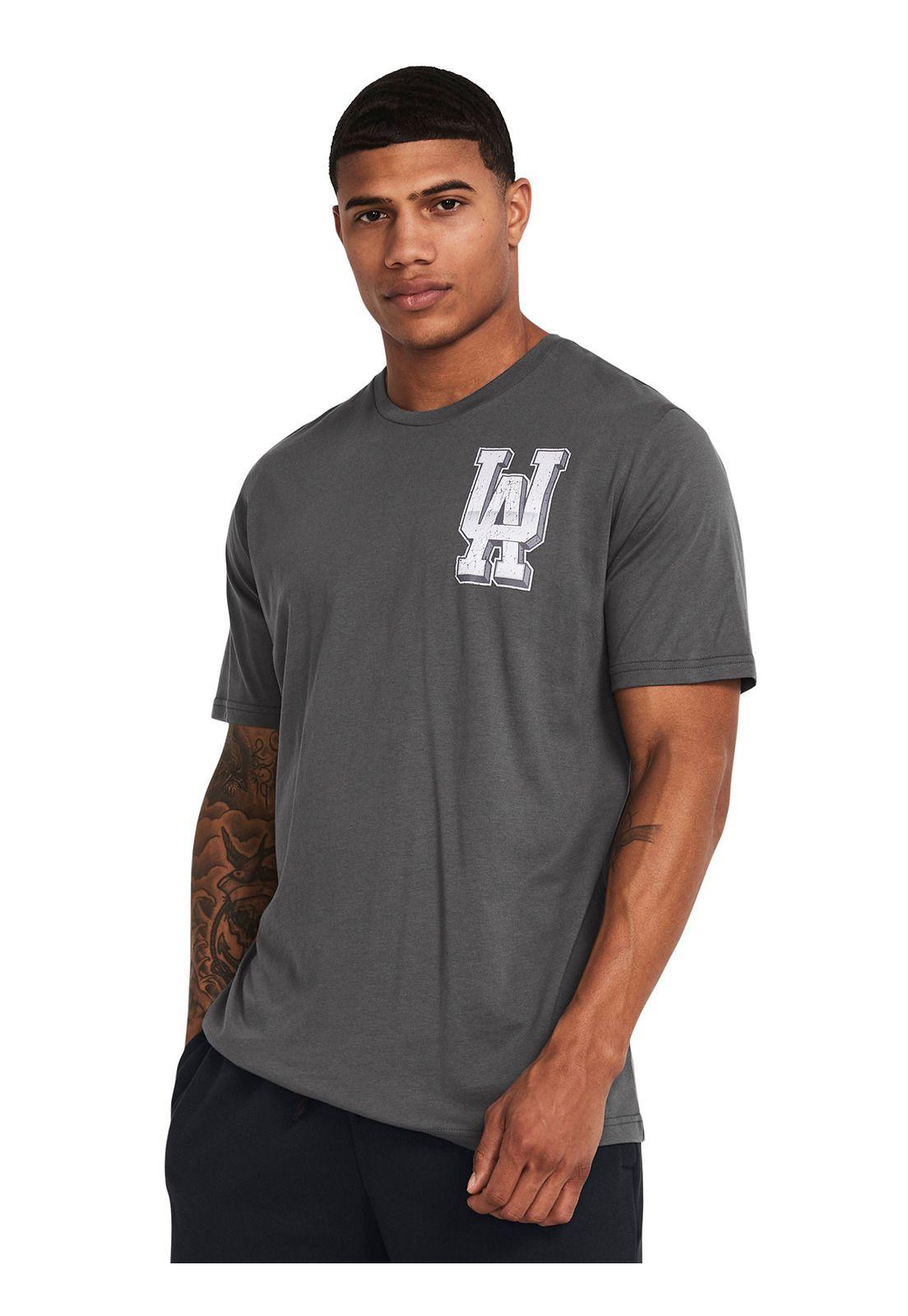 Polera Manga Corta Armor Chrme Hombre Gris-3