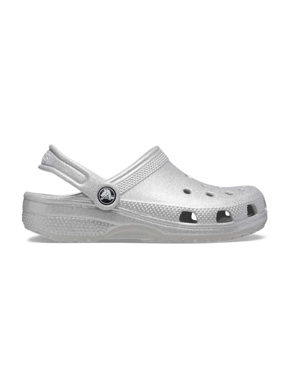 Zueco Crocs Niño Cls Glitter Clog K Plateado-0