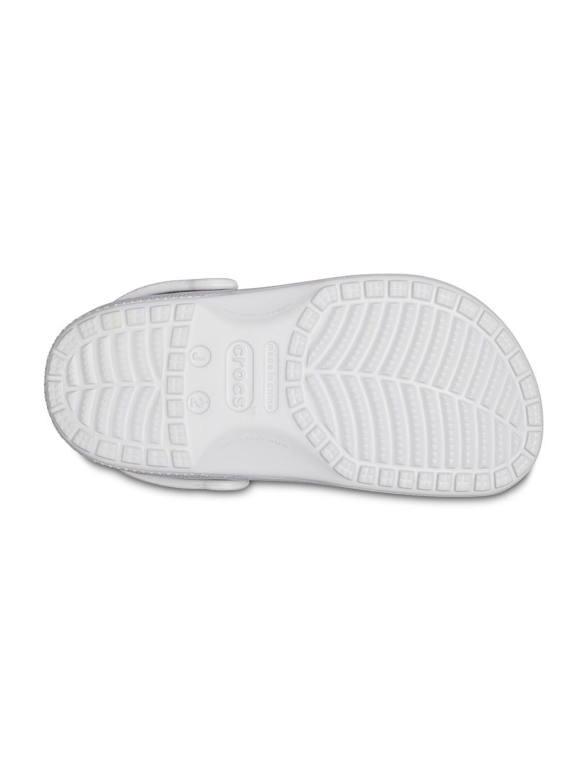 Zueco Crocs Niño Cls Glitter Clog K Plateado-5