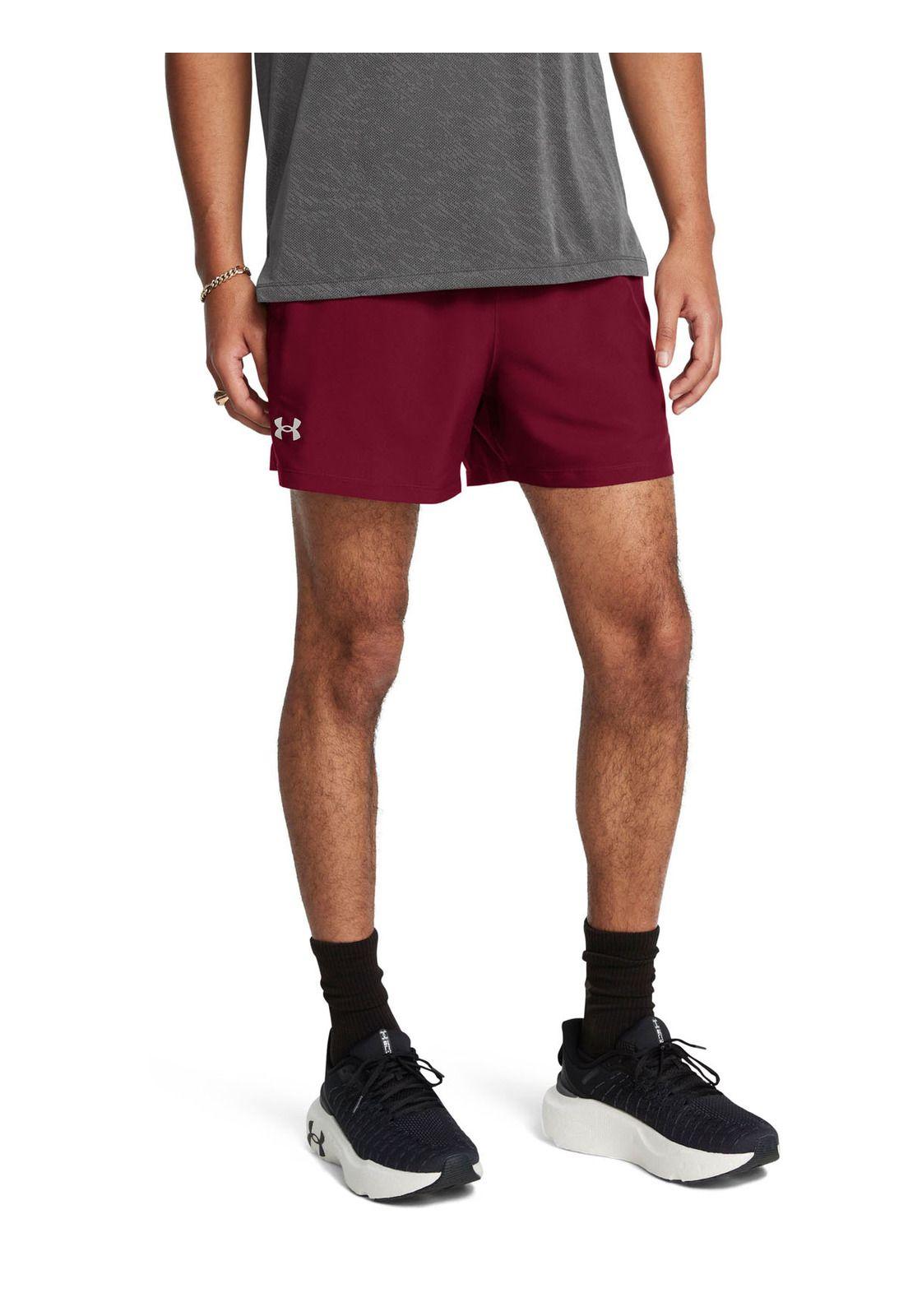 Shorts UA Launch de 5" para hombre Rojo-3