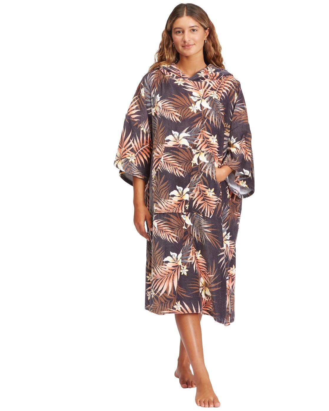 Poncho Mujer Hooded Towel Negro-0