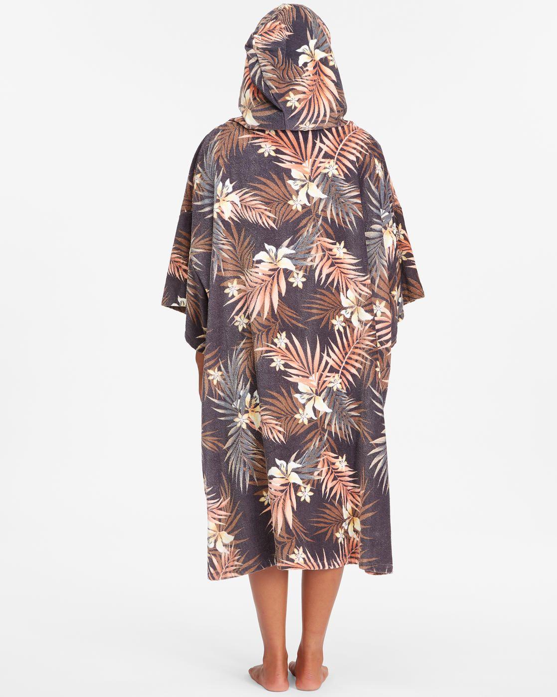 Poncho Mujer Hooded Towel Negro-1