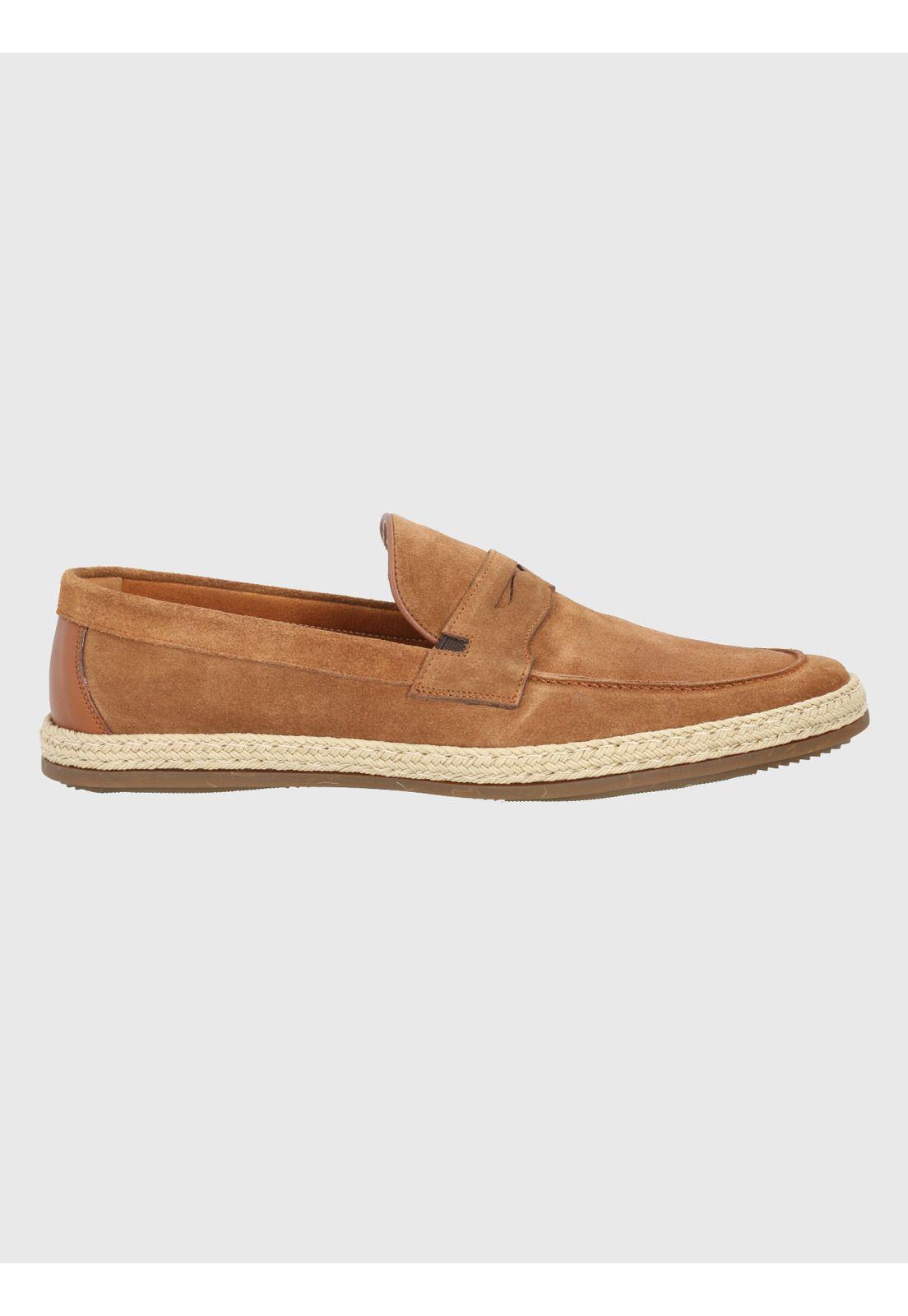 Mocasín Cuero Café Claro Hombre Montella -1
