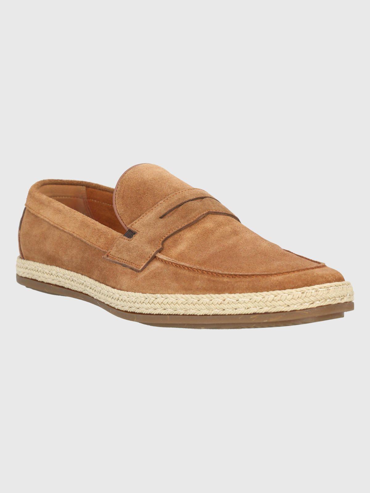 Mocasín Cuero Café Claro Hombre Montella -0