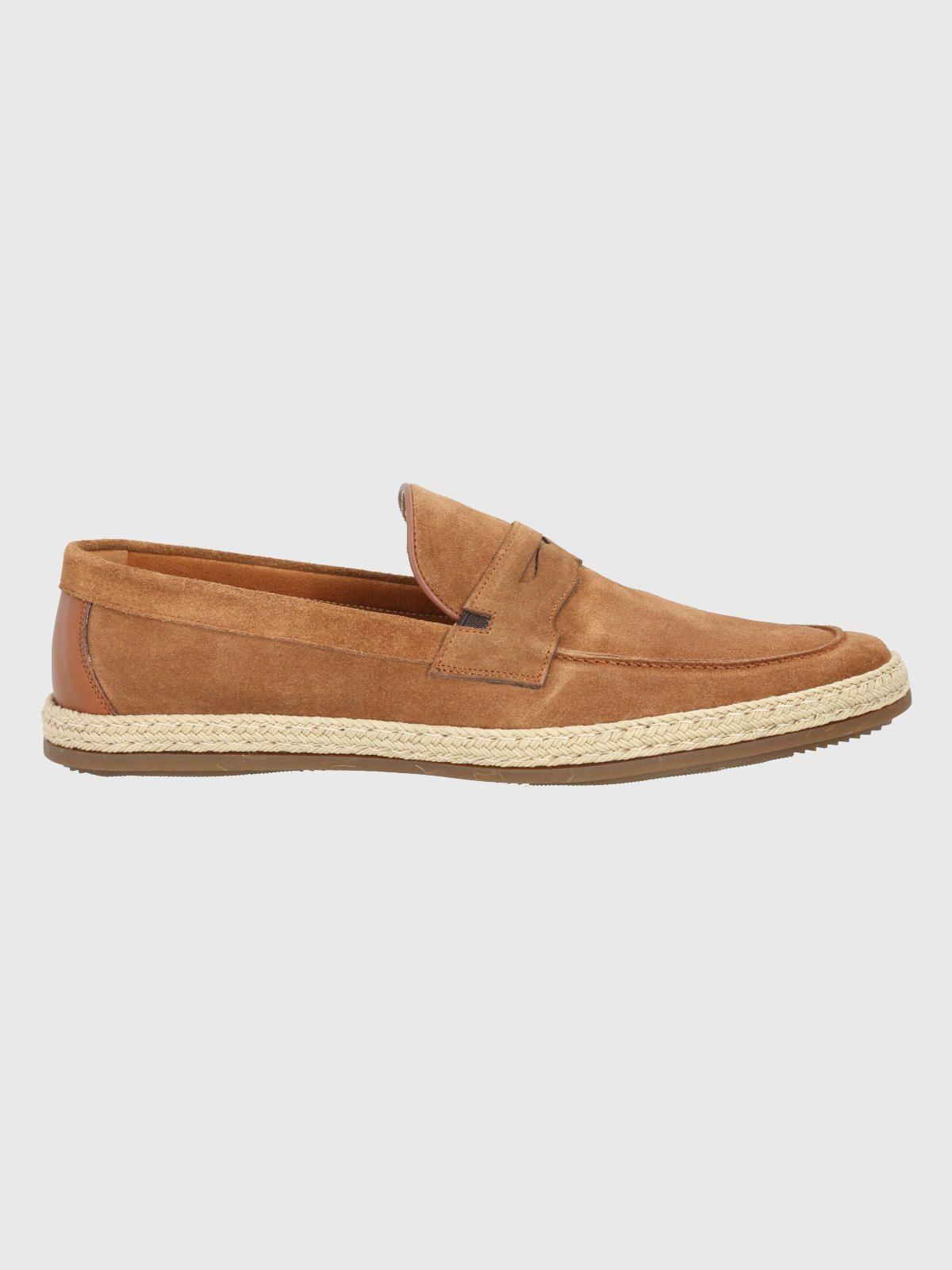 Mocasín Cuero Café Claro Hombre Montella -1