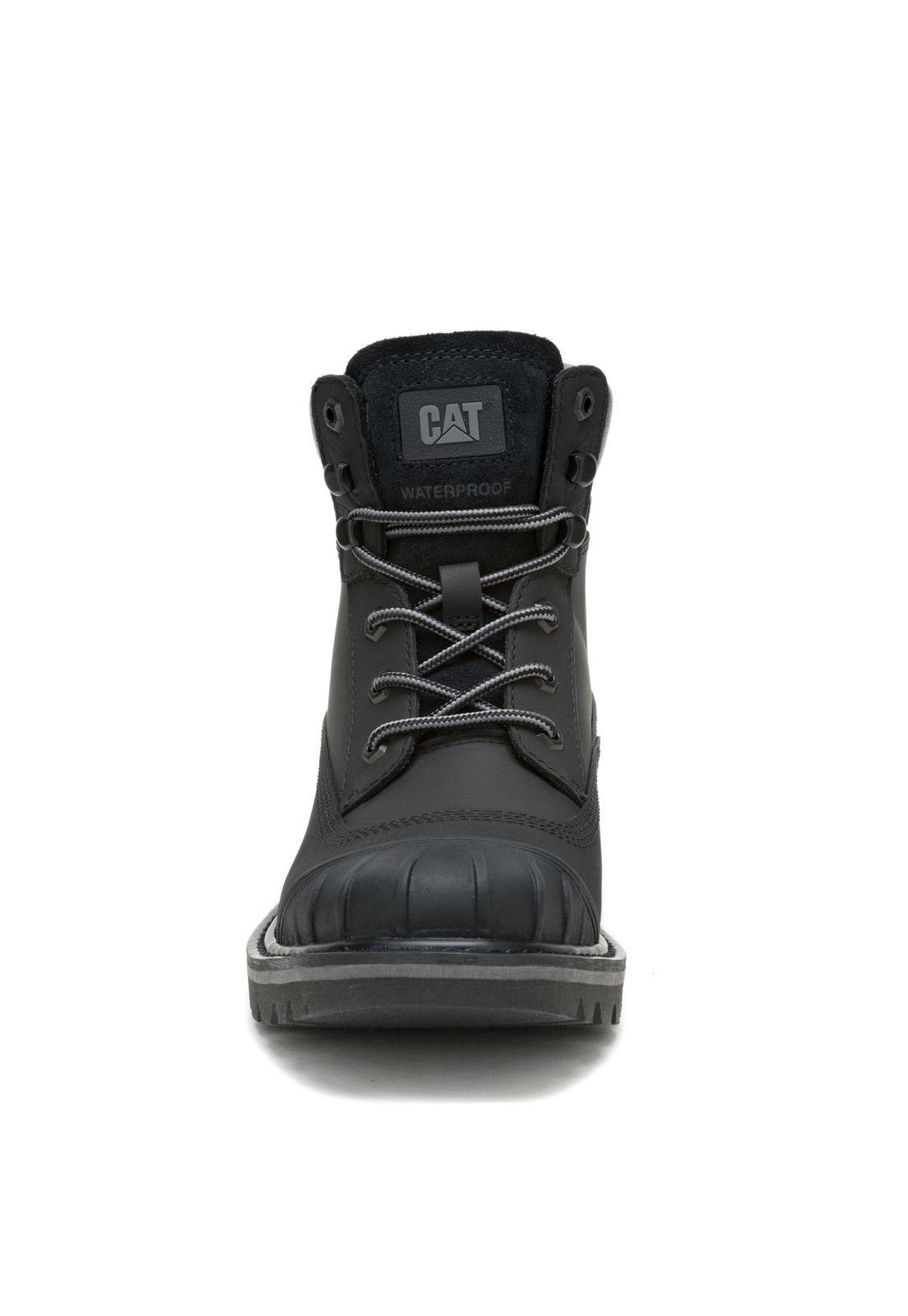 Botin Cuero Hombre Colorado Galosh Negro-4