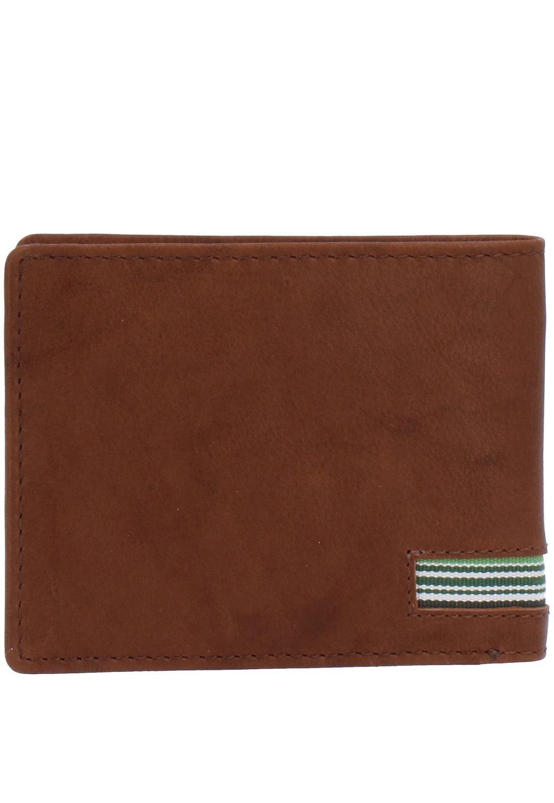 Billetera Cuero Hombre Whaq 8B New Flag Café-1