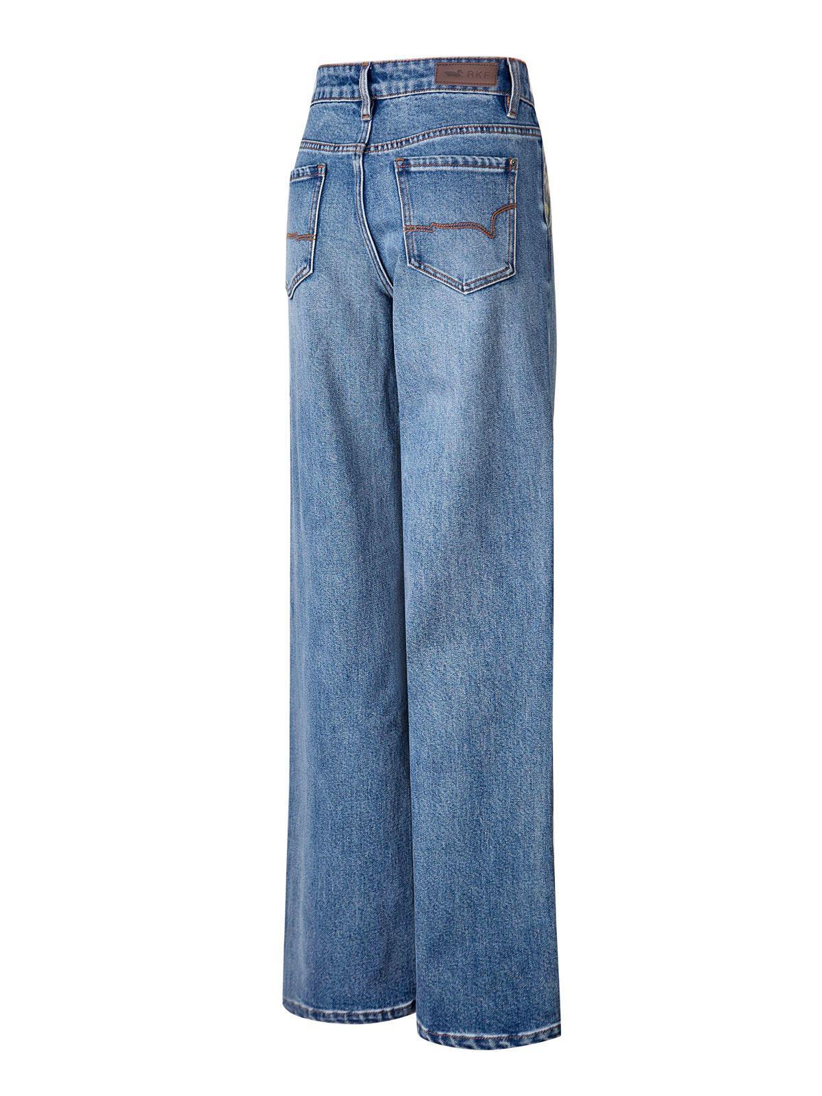 Jeans Algodón Mujer Fitz Azul-1