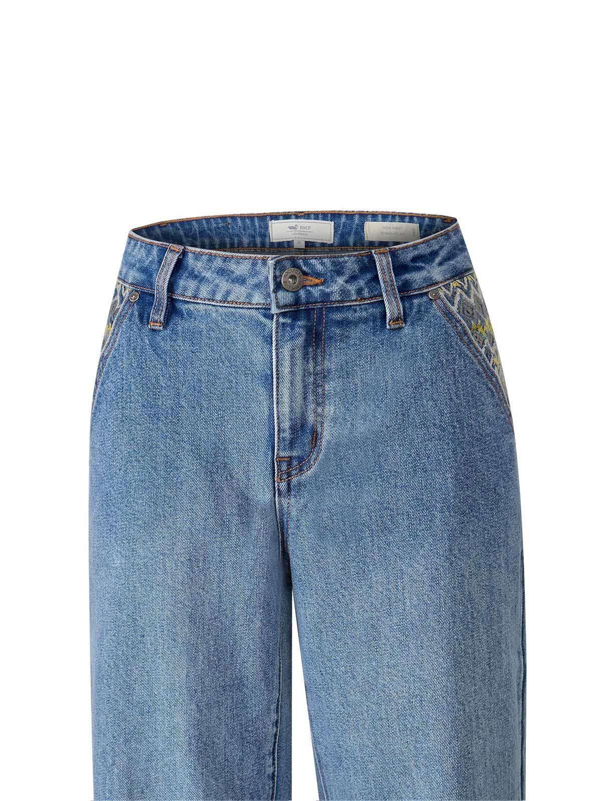 Jeans Algodón Mujer Fitz Azul-3