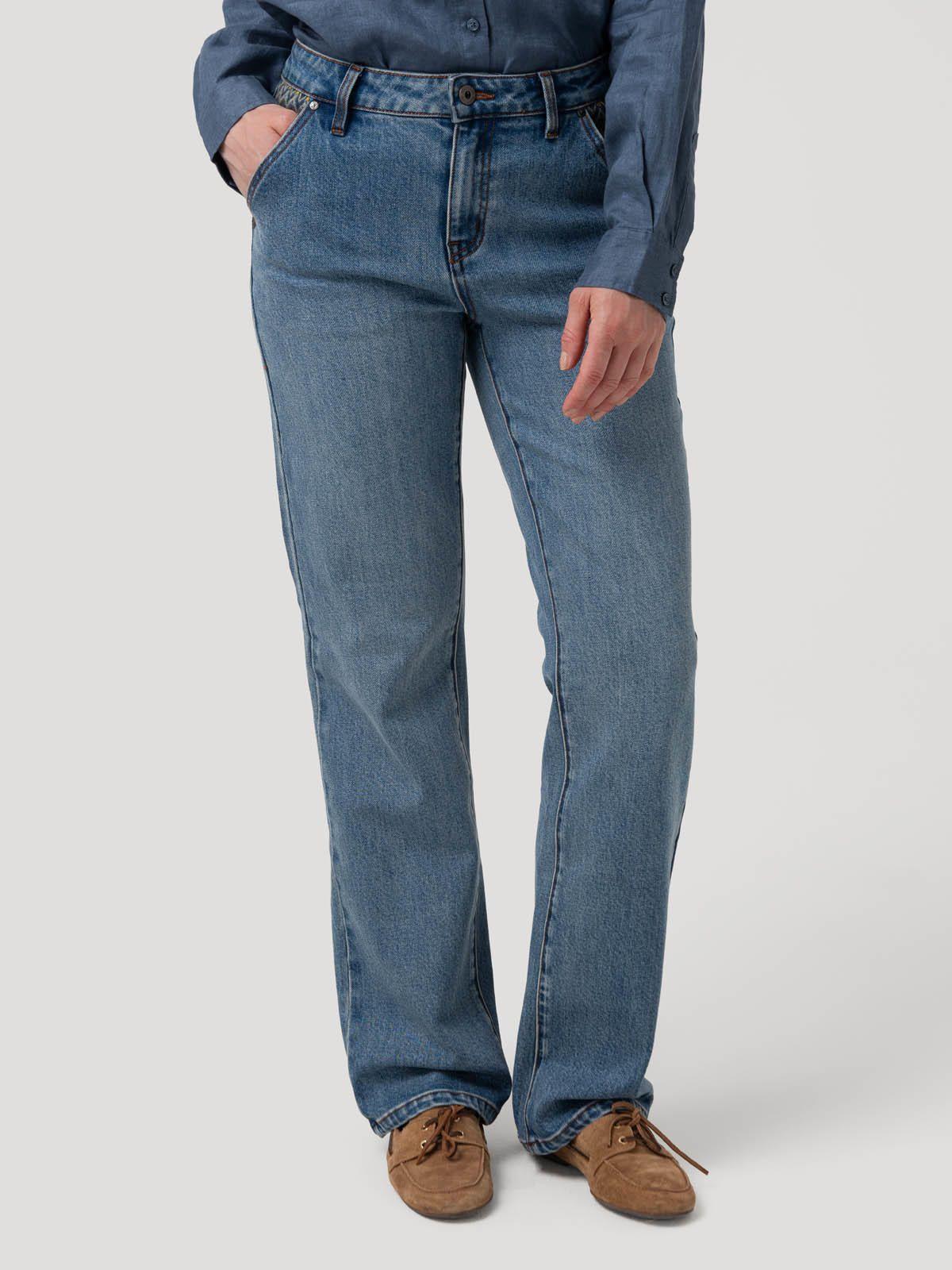 Jeans Algodón Mujer Fitz Azul-4