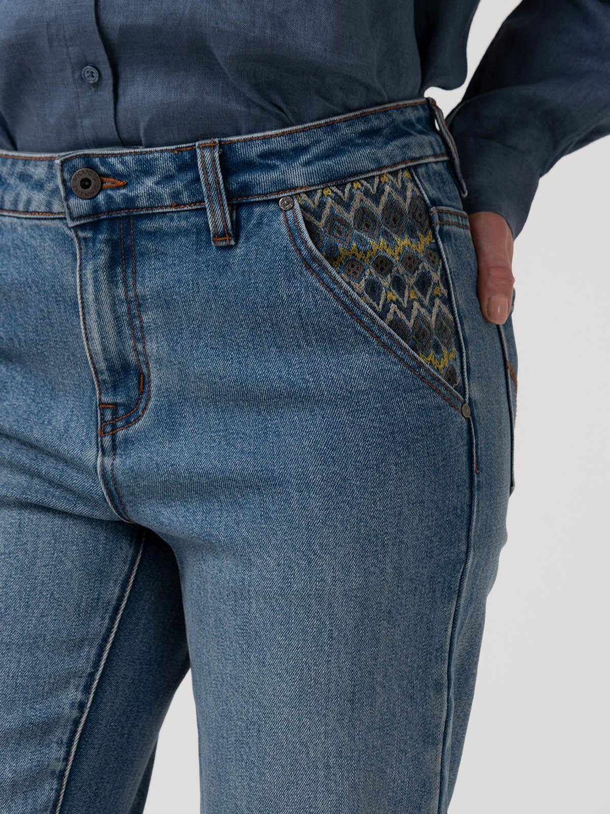 Jeans Algodón Mujer Fitz Azul-6