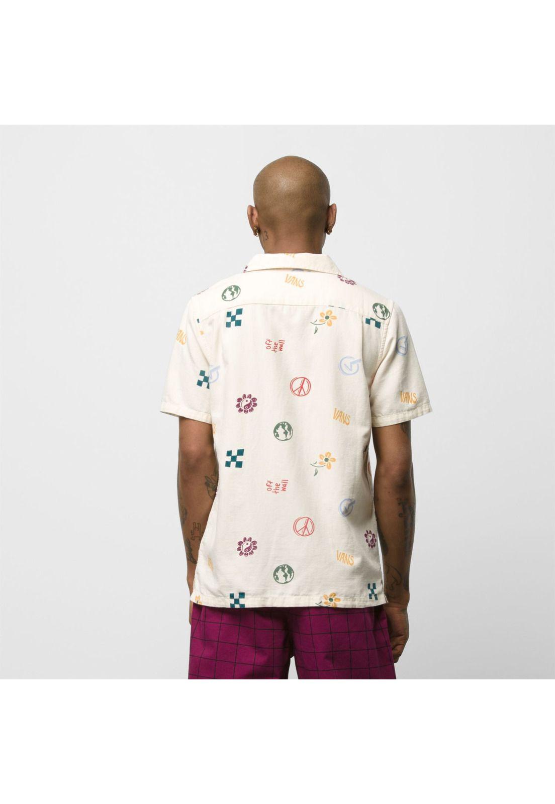 Camisa M/C Hombre In Our Hands Woven White-3