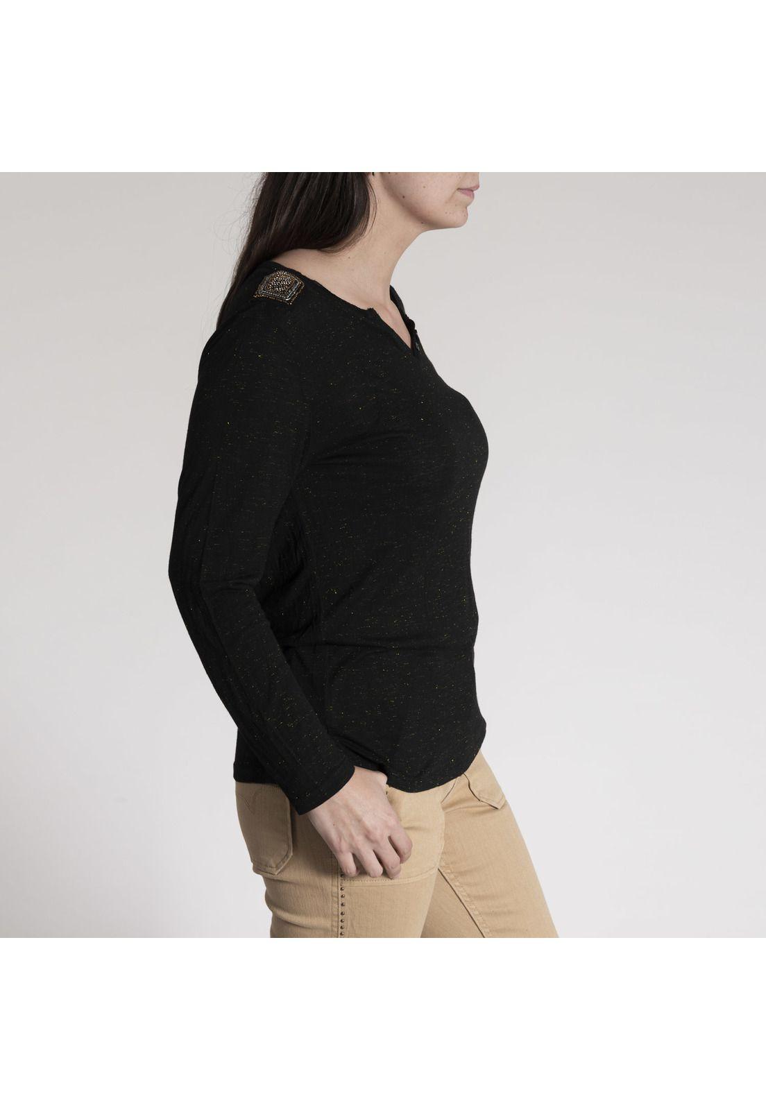 Polera Mujer Caspio Viscosa Negro-1