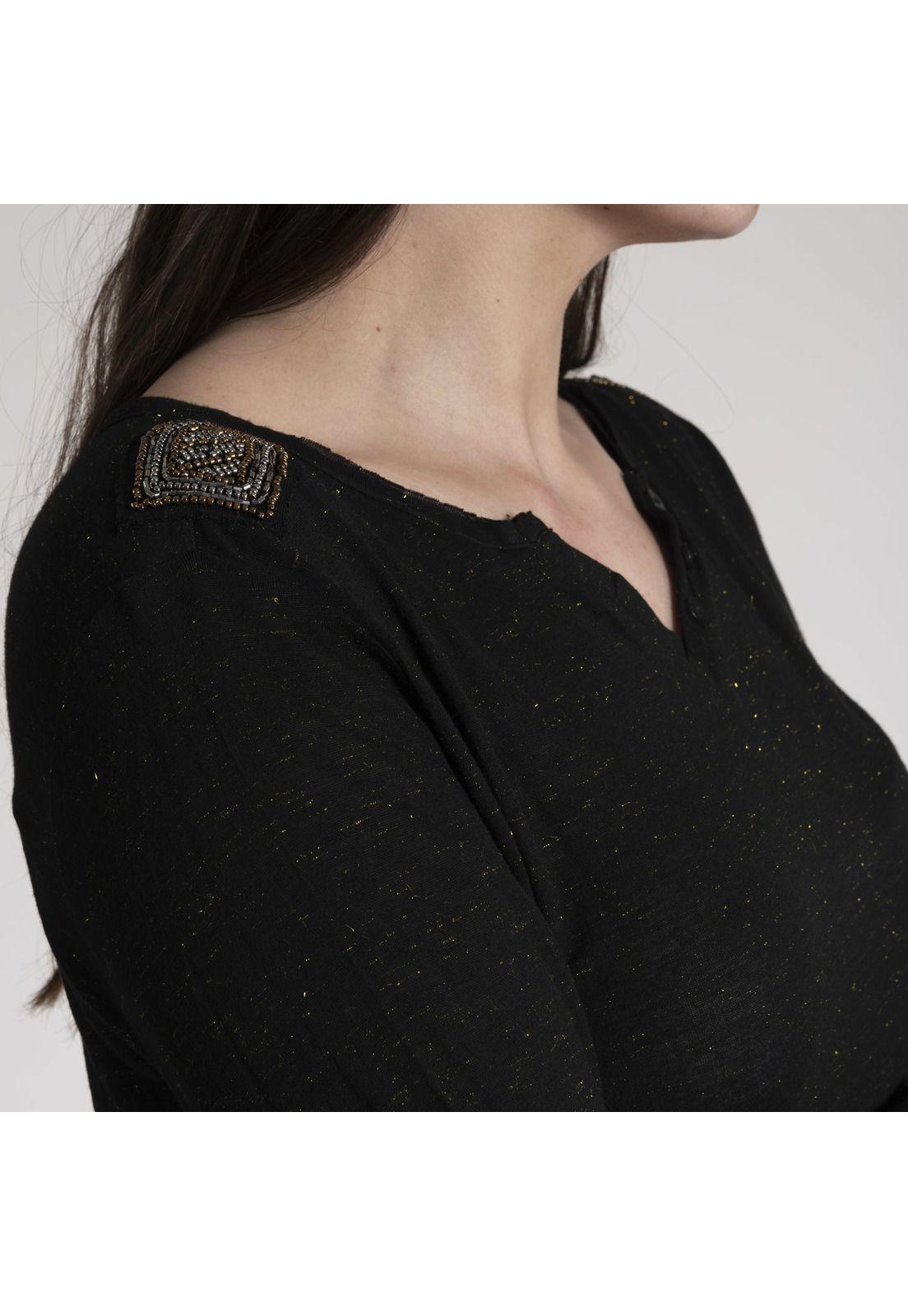 Polera Mujer Caspio Viscosa Negro-4