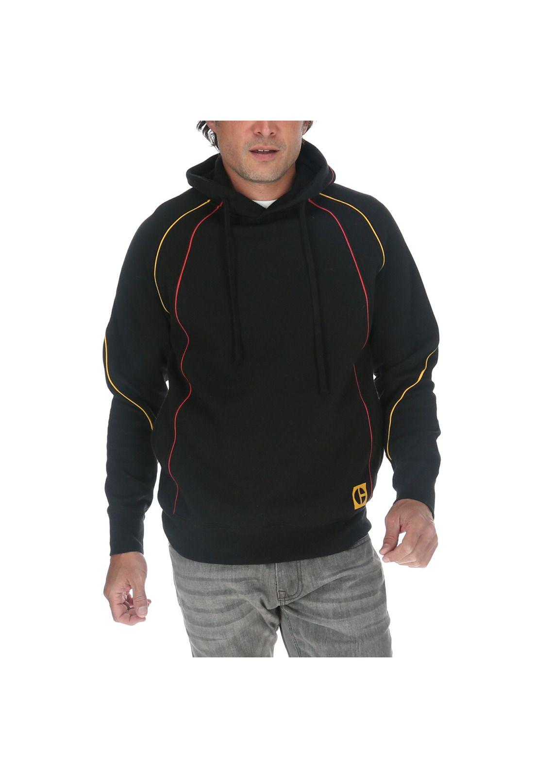 Polerón Hombre Code Pullover Hooded Negro-0