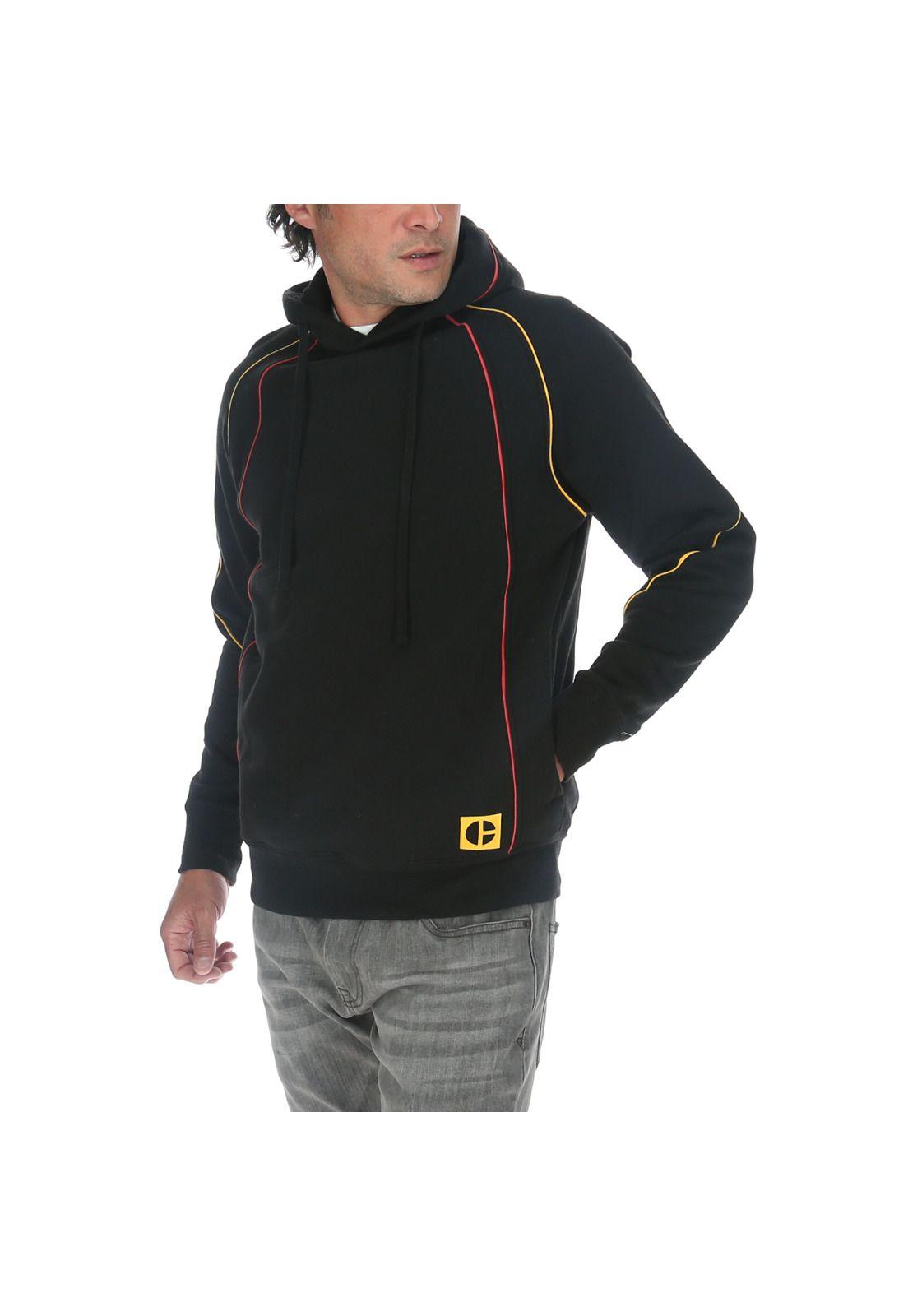 Polerón Hombre Code Pullover Hooded Negro-1