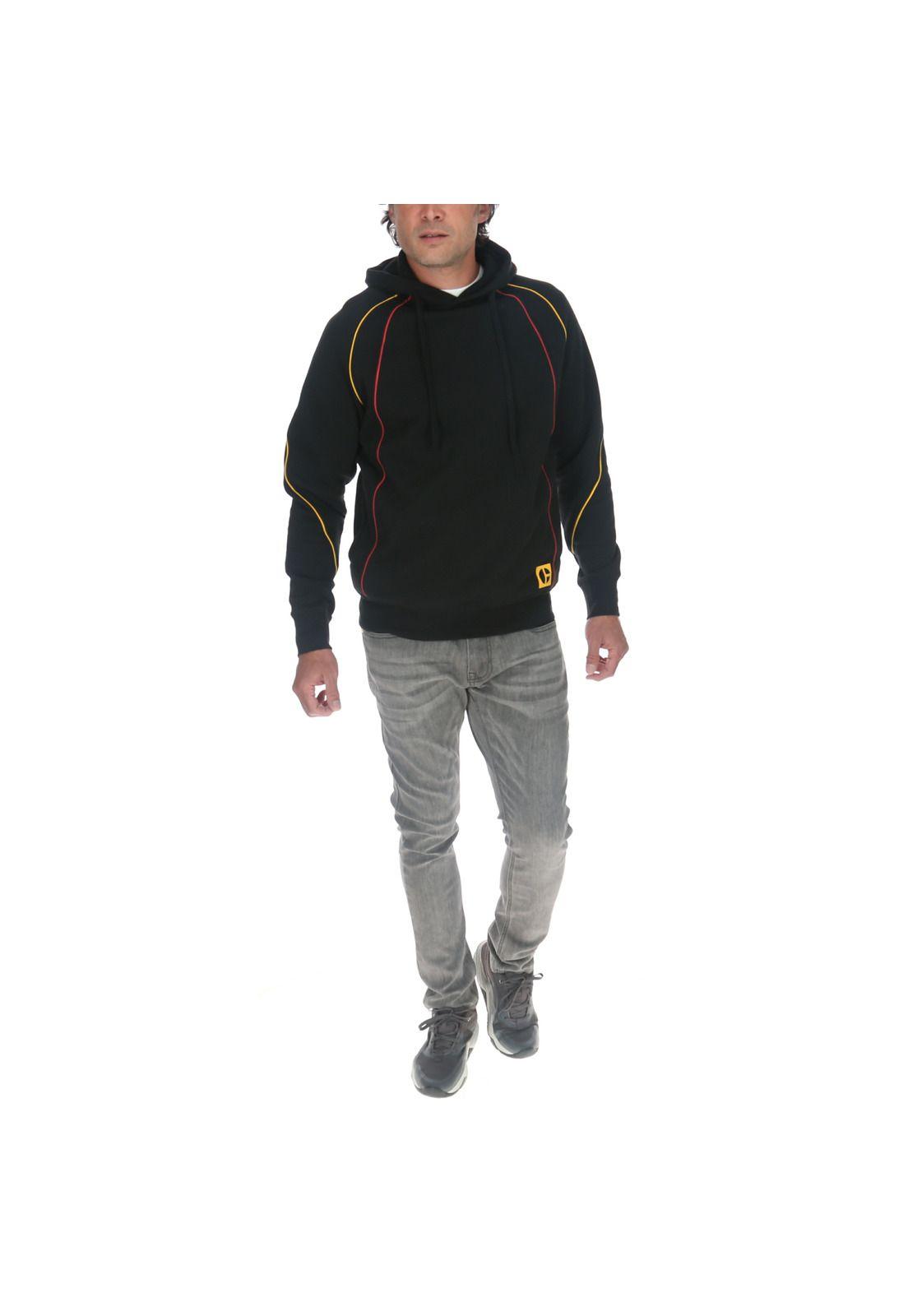 Polerón Hombre Code Pullover Hooded Negro-4