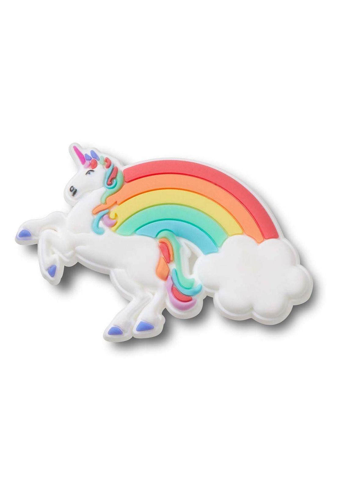Jibbitz Crocs Unicornio Arco Iris Blanco-0