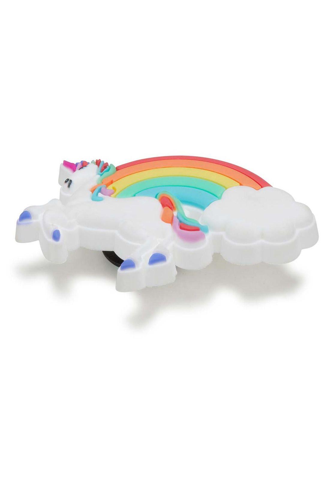Jibbitz Crocs Unicornio Arco Iris Blanco-2