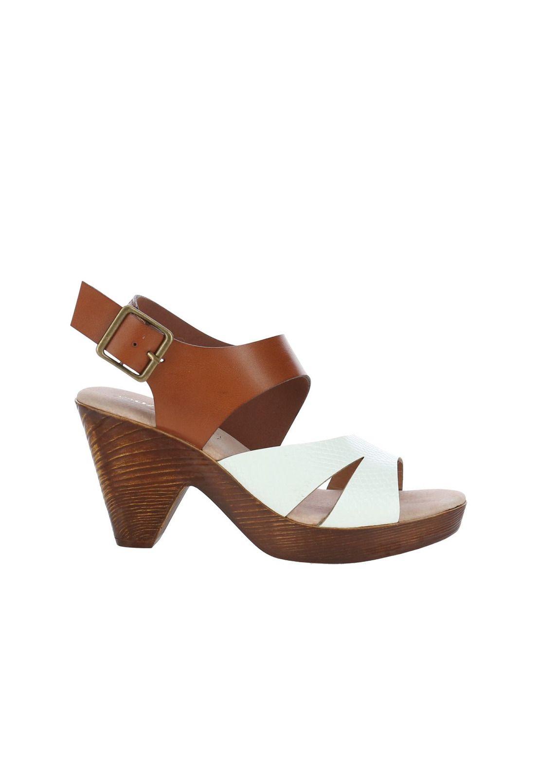 Sandalia Mujer Shere Blanco/Café-0