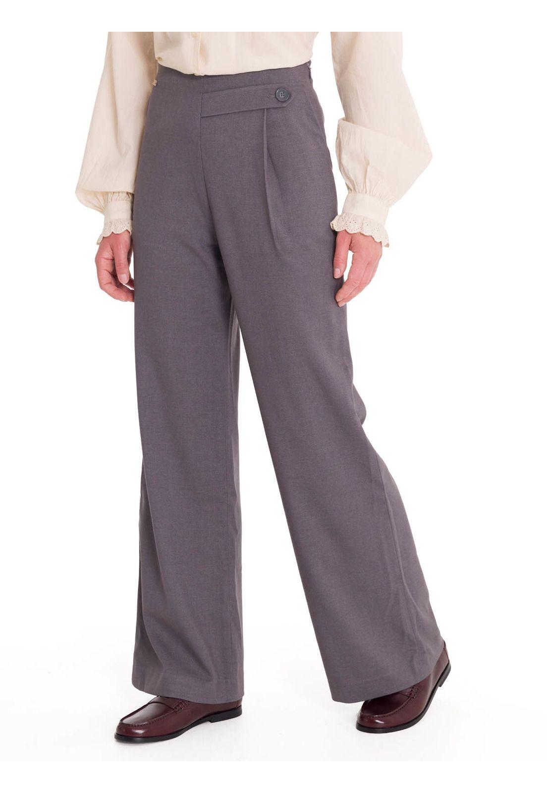 Pantalón Fibras Recicladas Mujer Hornacal Gris-0