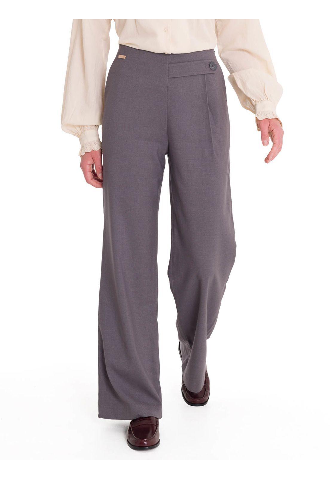 Pantalón Fibras Recicladas Mujer Hornacal Gris-1