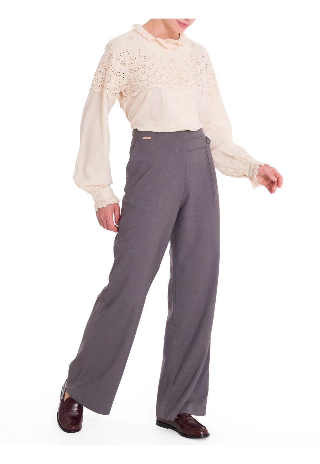 Pantalón Fibras Recicladas Mujer Hornacal Gris-6